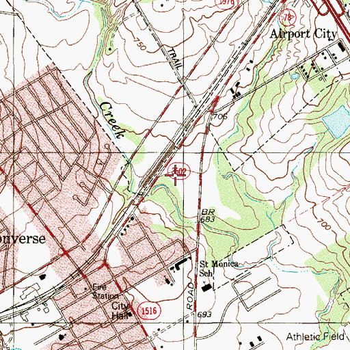 Topographic Map of Judson Senior High School, TX