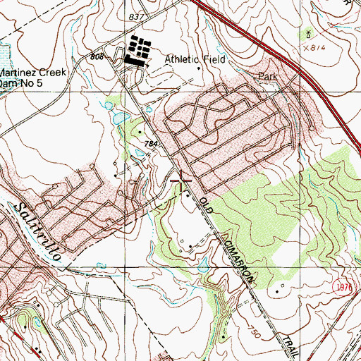Topographic Map of Kitty Hawk Middle School, TX