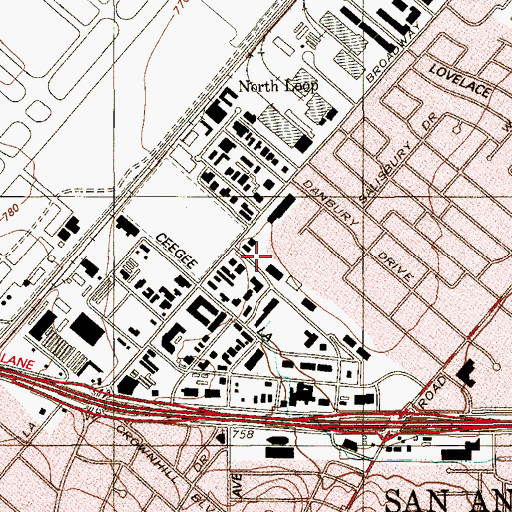 Topographic Map of Homebound School - North East, TX