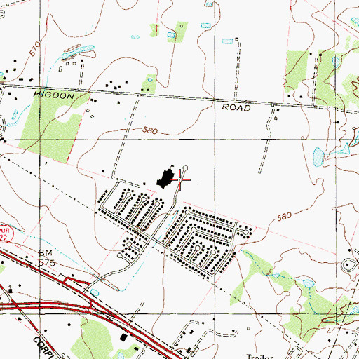 Topographic Map of Harmony Elementary School, TX