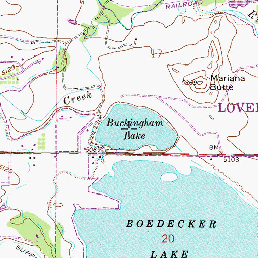 Topographic Map of George Rist Reservoir, CO