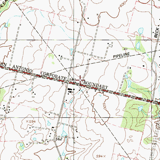 Topographic Map of East Central Heritage Middle School, TX