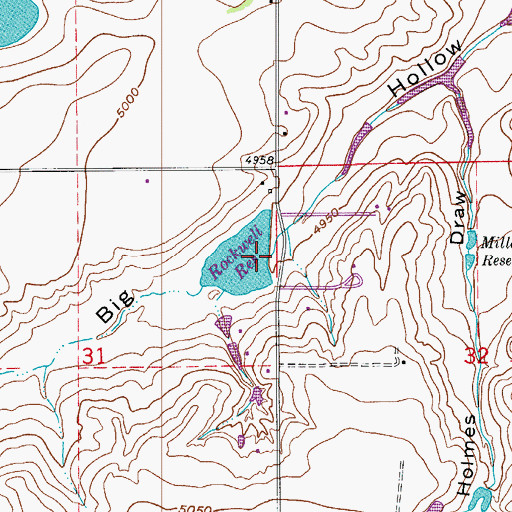 Topographic Map of Rockwell Dam, CO