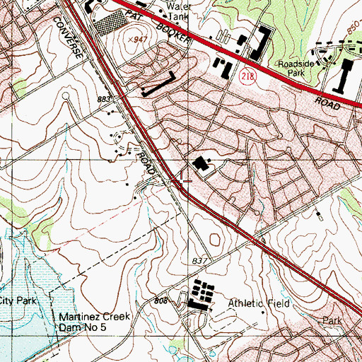 Topographic Map of Coronado Village Elementary School, TX