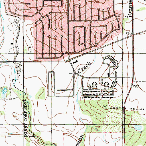 Topographic Map of Candlewood Elementary School, TX