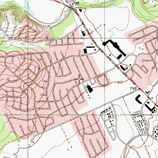 Topographic Map of Carlos Coon Elementary School, TX