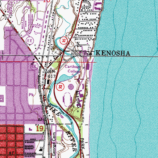 Topographic Map of A F Siebert Chapel, WI