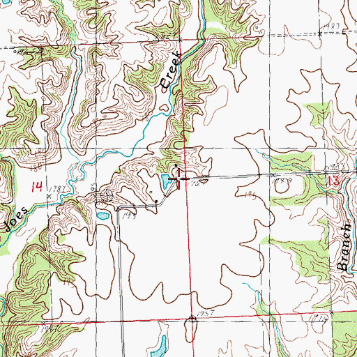 Topographic Map of Solomon A M Cemetery, IL