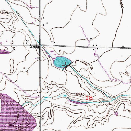 Topographic Map of Bass Dam, CO
