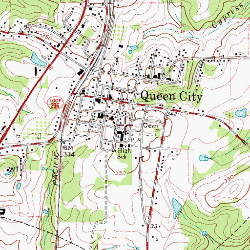 Topographic Map of Morris Upchurch Middle School, TX
