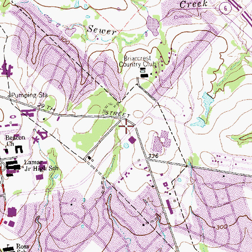 Topographic Map of Bryan High School, TX