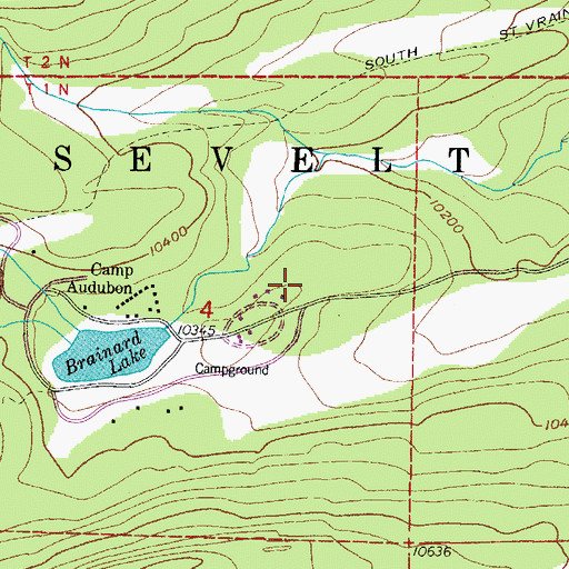 Topographic Map of Brainard Lake R-2, CO