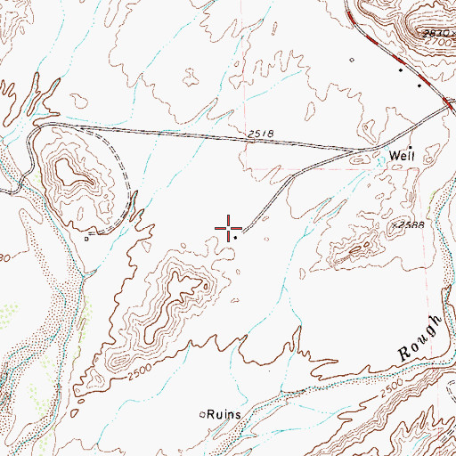 Topographic Map of Terlingua Elementary School, TX