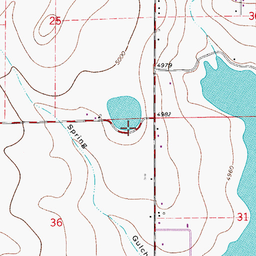 Topographic Map of Calkins Dam, CO