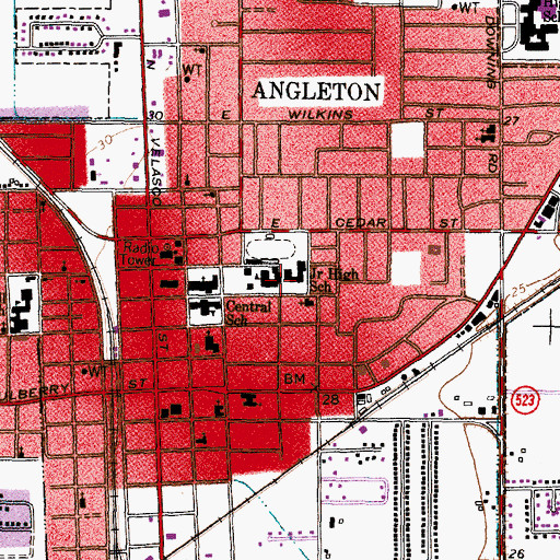 Topographic Map of Early Childhood Campus, TX