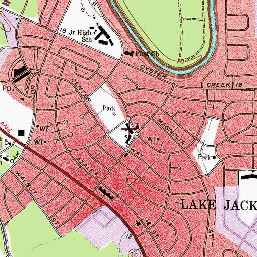 Topographic Map of Elisabet Ney Elementary School, TX