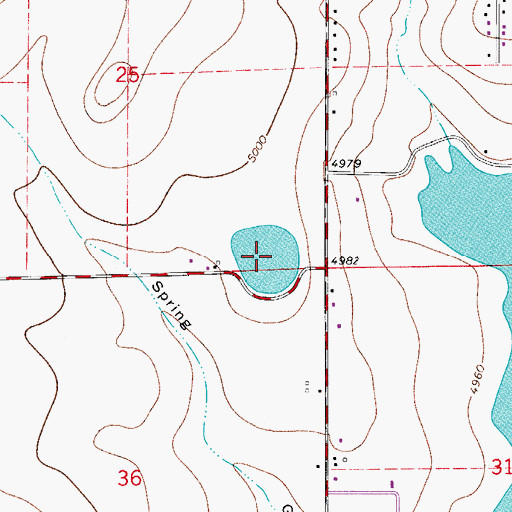 Topographic Map of Calkins Reservoir, CO
