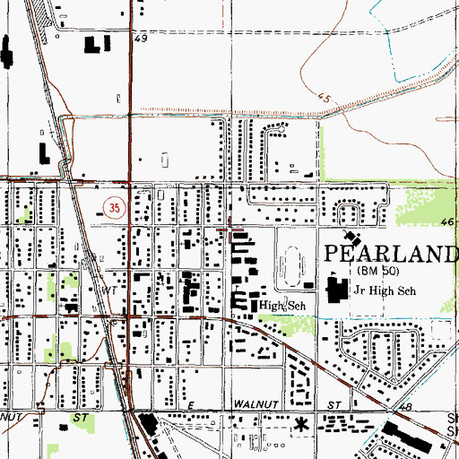 Topographic Map of Leon H Sablatura Middle School, TX