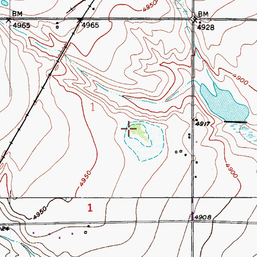 Topographic Map of Clennon Dam, CO