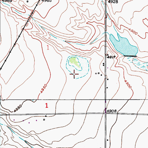 Topographic Map of Clennon Reservoir, CO