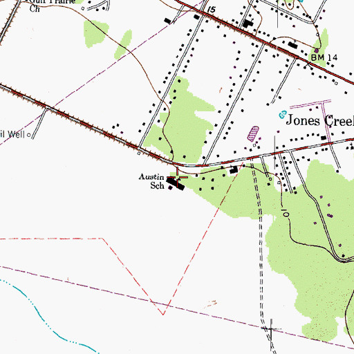 Topographic Map of Stephen F Austin Elementary School, TX
