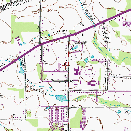Topographic Map of Liberty - Eylau High School, TX