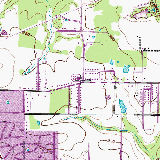 Topographic Map of Pleasant Grove Middle School, TX