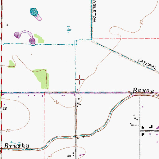 Topographic Map of Angleton High School, TX