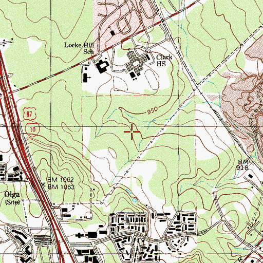 Topographic Map of William Hobby Middle School, TX