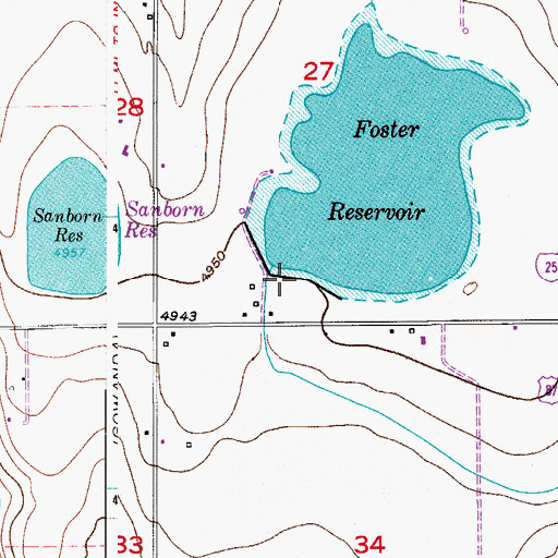 Topographic Map of Highland Number 3 Dam, CO