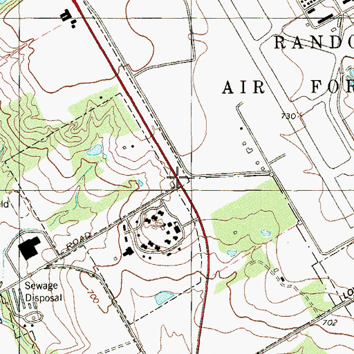 Topographic Map of Thompson Learning Center, TX