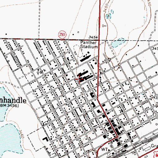 Topographic Map of Panhandle Elementary School, TX