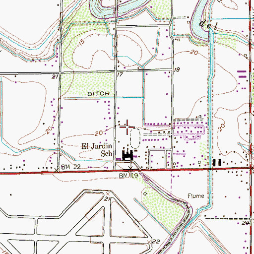 Topographic Map of Senator Eddie A Lucio Jr Middle School, TX