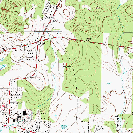 Topographic Map of Atlanta High School, TX