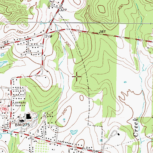 Topographic Map of Atlanta Primary School, TX