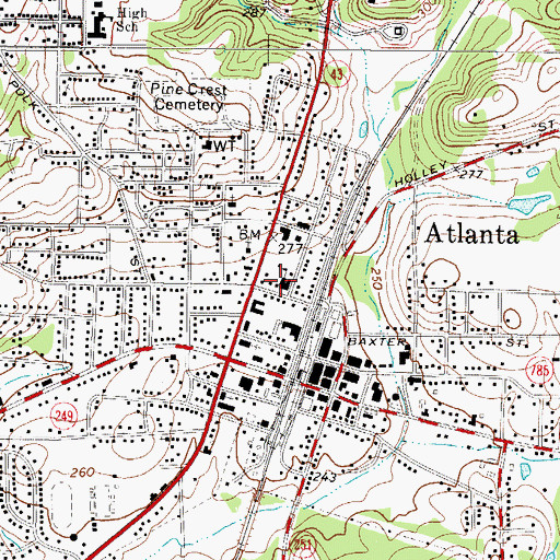 Topographic Map of Corrective Behavior Center, TX