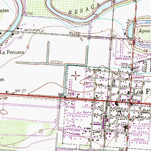 Topographic Map of Lopez - Riggins Elementary School, TX