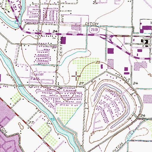 Topographic Map of Morningside Elementary School, TX