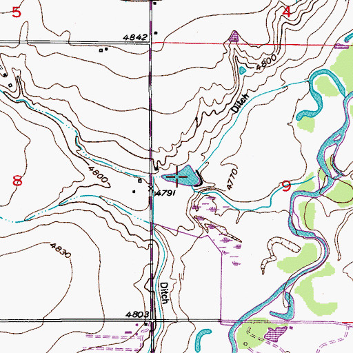 Topographic Map of B L Swift Reservoir, CO