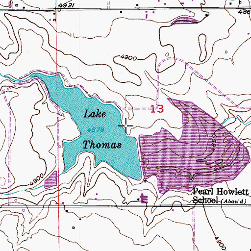 Topographic Map of New Thomas Dam, CO
