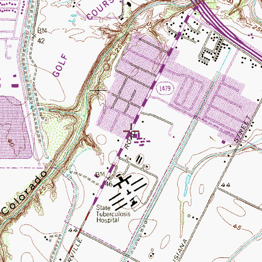 Topographic Map of Ben Milam Elementary School, TX