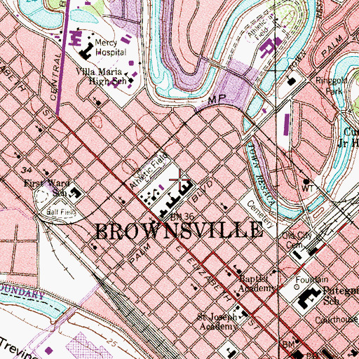 Topographic Map of Clearwater Elementary School, TX