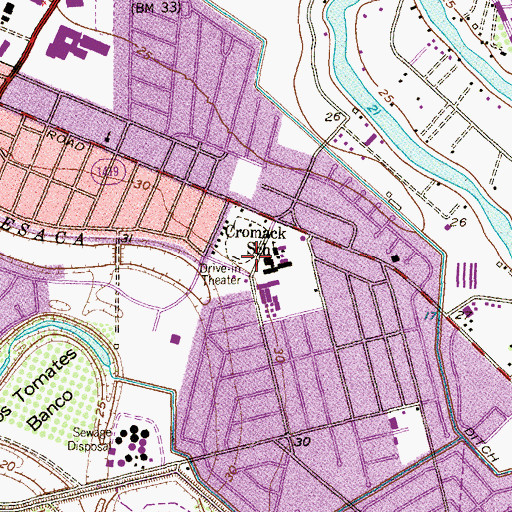 Topographic Map of Cromack Elementary School, TX