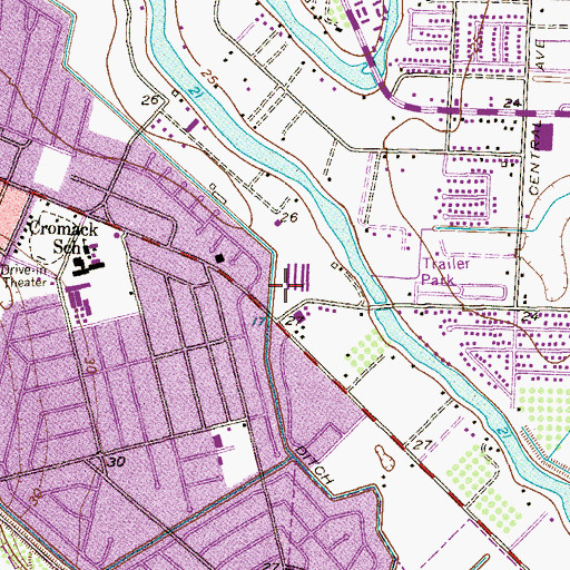 Topographic Map of Del Castillo Elementary School, TX