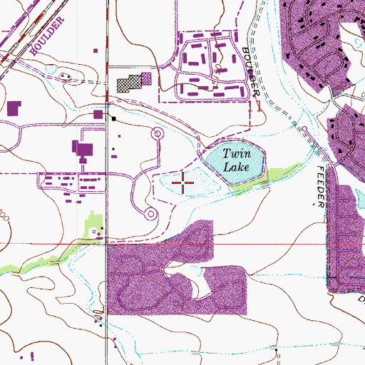 Topographic Map of Davis Reservoir Number 1, CO