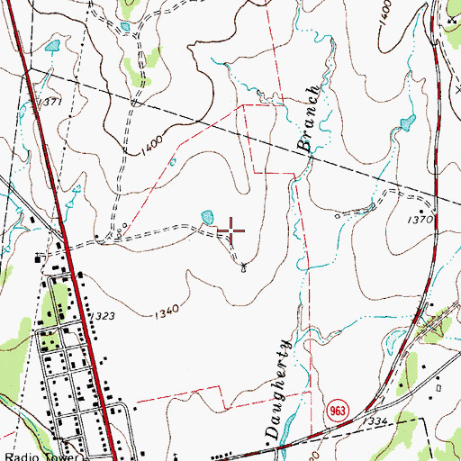 Topographic Map of Burnet High School, TX