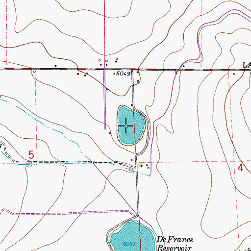 Topographic Map of Ide and Starbird Reservoir Number 2, CO