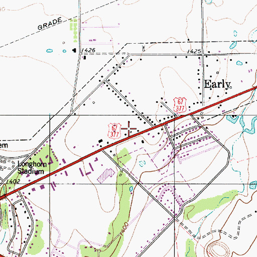 Topographic Map of Early Elementary School, TX