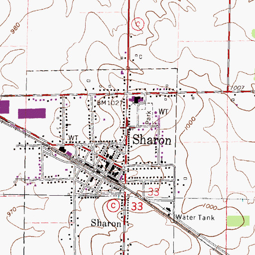 Topographic Map of Christ Lutheran Church, WI