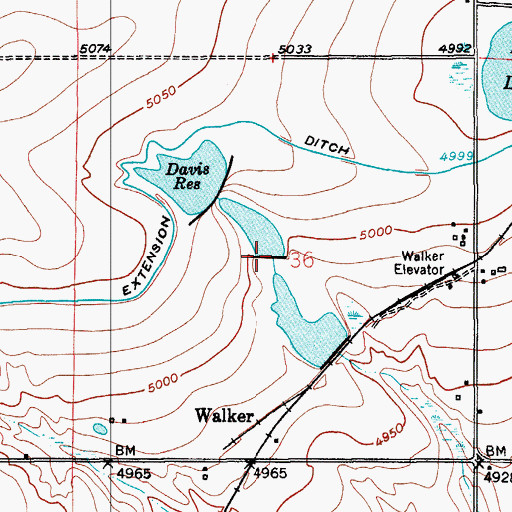 Topographic Map of Isabel Myron Dam, CO